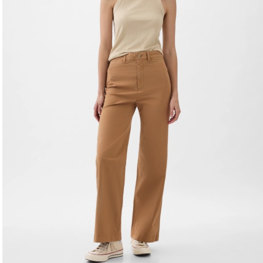 Women's Tan Wide-Leg khakis